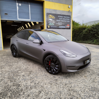 Model Y - Car Wrapping complet en Dark Matte Grey 