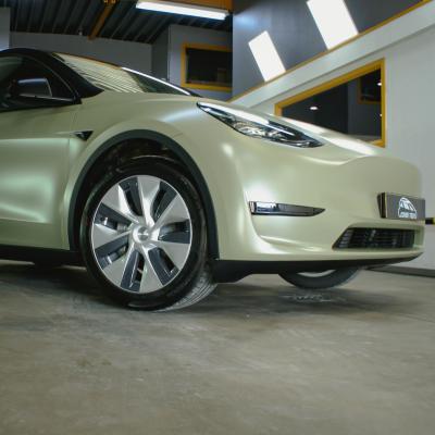 Model Y - Satin Khaki Green & Satin Black covering