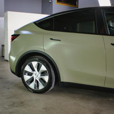 Model Y - Satin Khaki Green & Satin Black covering