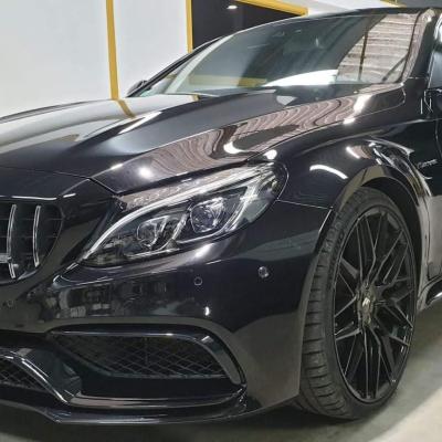 C63 S - Tint van de achterruiten in 80% + Chrome Delete