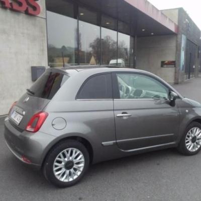 Fiat 500 - Tint van de achterruiten in 95% naast een zonnestrip ook in 95%