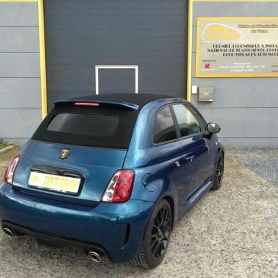 Fiat 500 - Tint van de achterruiten in 95% naast een zonnestrip ook in 95%